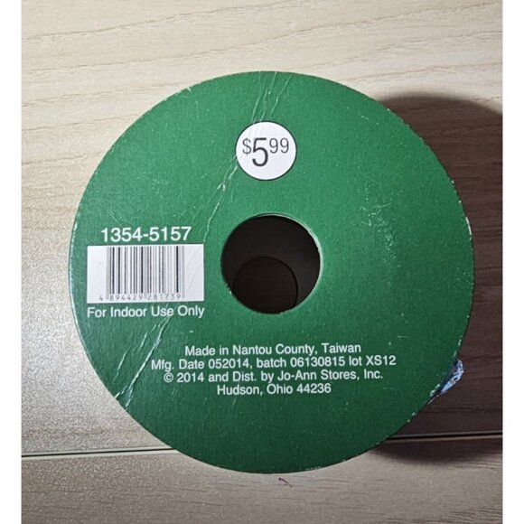 Christmas Hedgehog Ribbon,Earmuff,Red Glitter Blue Snowflakes,2.5"x12ft,Jo-anns - Picture 6 of 6